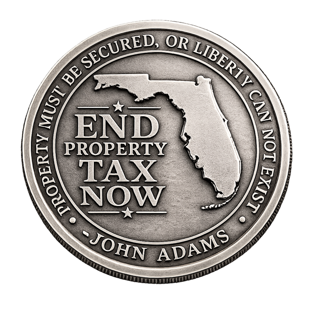 Silver End Property Tax Now challenge coin